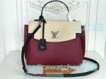 Replica L---V Modern Style White&Purple Genuine Leather Women's Bag